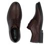 Rieker Laced Plain Toe Shoe - Dark Brown Leather